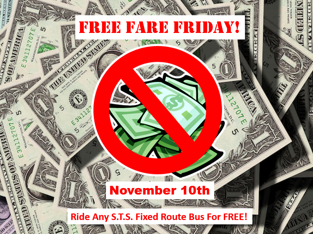 FREE Fare Friday, November 10th!! Schuylkill Transportation System